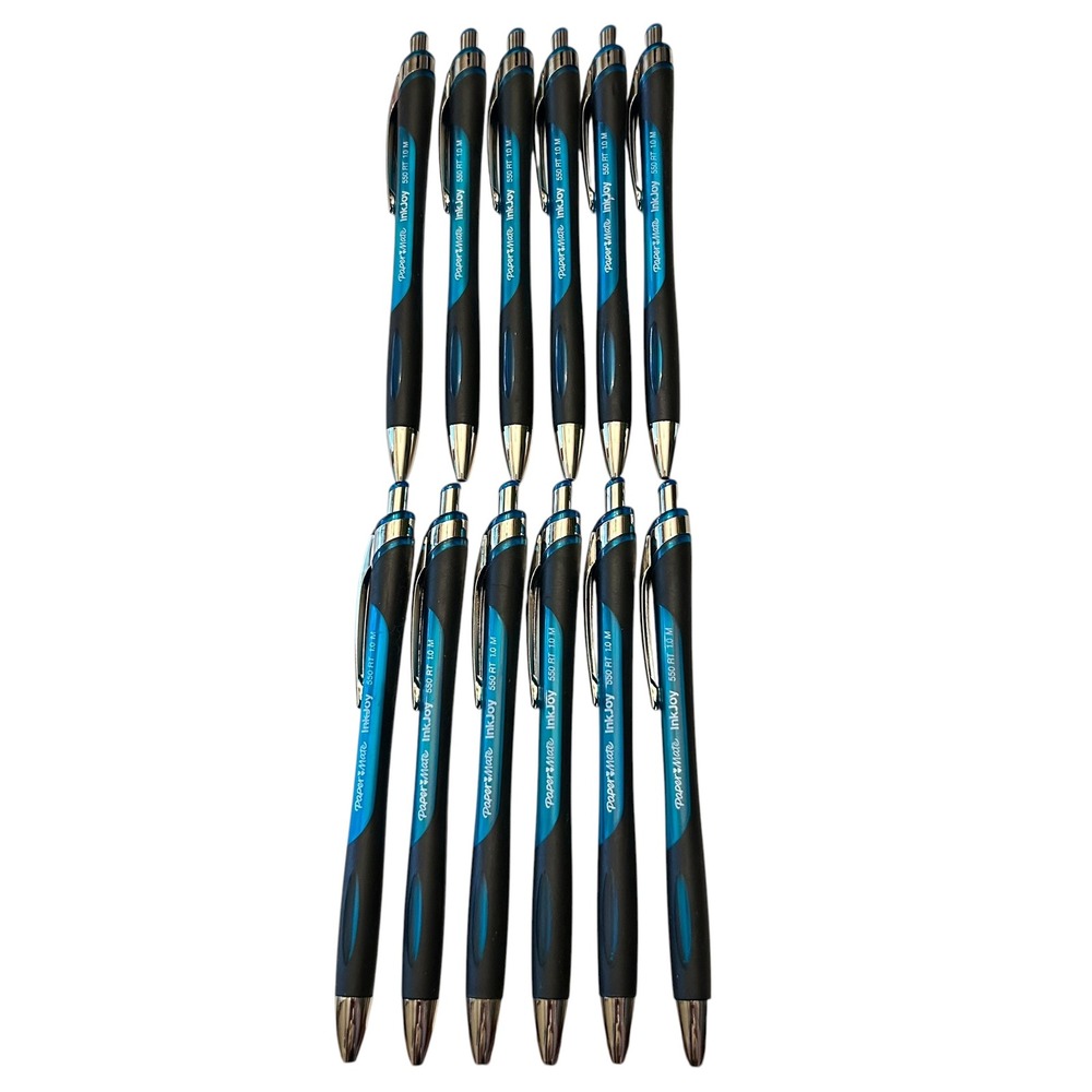 NEW Paper Mate InkJoy 550 RT Retractable Ballpoint Pens 1.0mm Medium Blue 12 Ct
